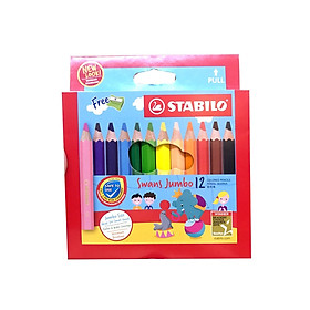 Chì màu Jumbo Ngắn CLJ1873S - Hộp 12 Cây