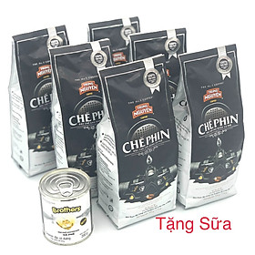 Cà phê rang xay Chế Phin 5 Trung Nguyên -06 Bịch 500gam( Quà tặng Kèm - Lon sữa đặc)