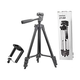Mua Chân tripod máy ảnh  điện thoại 3120A - Ổn định  chống rung sốc tốt - Kéo dài tối đa 106cm  gấp gọn 35cm - Dễ dàng