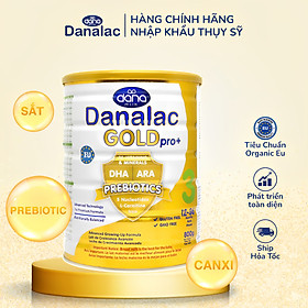 Sữa Danalac Gold Pro+Số 3 Cho Bé 1-3 Tuổi Hộp 800g Nhập Khẩu Thụy Sỹ