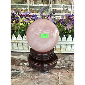Mua Quả cầu phong thủy đá thạch anh hồng - Đường kính 11 2 cm