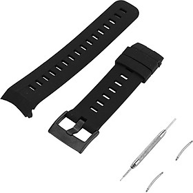 Outdoor Waterproof Rubber Watch Band Men's Watch-strap Steel Buckle for Suunto Spartan 3V