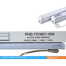 Đèn led T5 liền máng 18w dài  90 cm  PHD-T51801