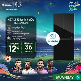 Mua Tủ lạnh Hisense Inverter Pro 4 Cửa RQ519N4EBU 427 Lít tiết kiệm điện  bảo hành 3 năm - HÀNG CHÍNH HÃNG