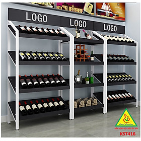 Mua Kệ trưng bày sản phẩm  hàng hóa   kệ trang trí khung sắt mặt gỗ KST416- Nội thất lắp ráp Viễn Đông Adv