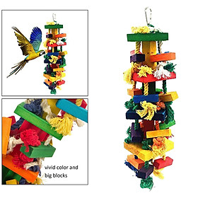 Parrot Bird Chewing Toy Colorful Funny Rope Knot Hanging Swing Bite Toys