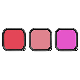 3pcs Underwater Filter Lenses Kit Compatible with GoPro Hero 8 Black Camera Waterproof Housing Case