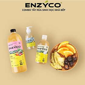 Combo Nước Ngâm Rau Củ, Nước Rửa Bát Và Nước Rửa Tay Sinh Học ENZYCO 90%