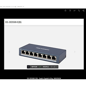Mua Switch Gigabit 8 cổng  HIKVISION DS-3E0508-E(B) hàng chính hãng