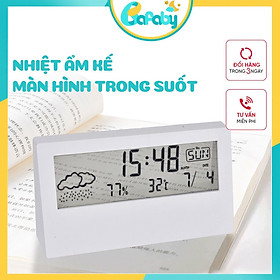 Mua Nhiệt Ẩm Kế Đồng Hồ Báo Thức Màn Hình Trong Suốt