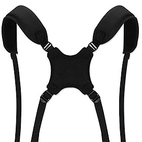 Double Shoulder Golf Tag Túi dây đeo có thể điều chỉnh được dây đai màu đỏ Color: Black