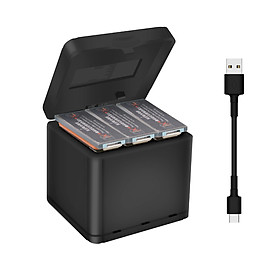Fast Charging 3 in 1 Charger Storage Charging Box for DJI OSMO ACTION Sports Camera Lithium Battery