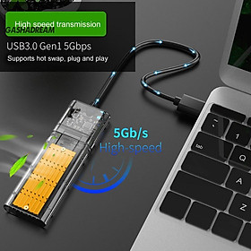 Hộp Đựng Ổ Cứng Chia Ngăn Tốc Độ Cao Cho Văn Phòng M.2 NGFF SATA Type-C Gen2