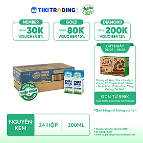 Thùng 24 Hộp Sữa Tươi Nguyên Kem Meadow Fresh (200ml / Hộp)
