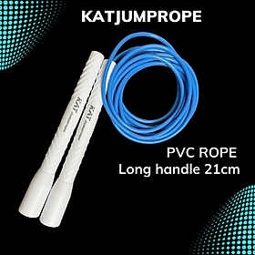Dây nhảy tốc độ KATjumprope PVC 5mm tay cầm dài 21cm - Long handle pvc rope