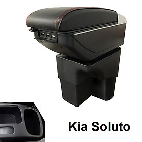 Hộp tỳ tay xe hơi, ô tô cao cấp Kia Soluto tích hợp 7 cổng USB: DUSB-SLT