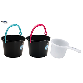 Mua Combo 01 Xô nhựa đựng nước Yamada + 01 Gáo nhựa múc nước Inomata 1300ml - Hàng nội địa Nhật Bản