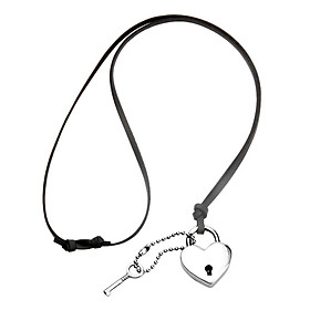 Fashion Real  Pendant Necklace with Black Adjustable Leather Rope