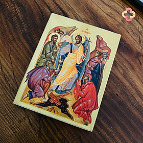 Mua Icon Chúa Phục Sinh Beati - Tranh Gỗ Thủ Công Rustic / Icon of The Resurrection of Christ