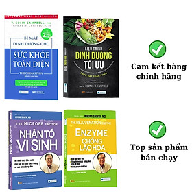 Combo Sách Dinh Dưỡng Hay Nhất: Bí Mật Dinh Dưỡng Cho Sức Khỏe Toàn Diện + Liệu trình dinh dưỡng tối ưu + Nhân Tố Vi Sinh + Enzyme Chống Lão Hóa - Đẩy Lùi Tuổi Tác Tiếp Thêm Sức Sống Mới Cho Tế Bào (Tái Bản)