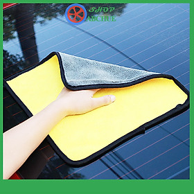 Khăn lau xe hơi, khăn rửa xe ô tô chuyên dụng Microfiber 2 lớp 30x30cm, 30x60cm