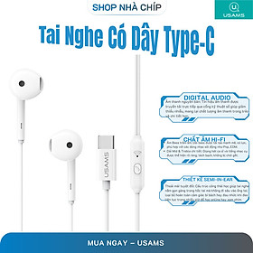 Mua Tai Nghe Có Dây Type-C USAMS SJ771 EP-50 Chất âm Hi-Fi  Dây Dài 1m2 (Hàng chính Hãng)