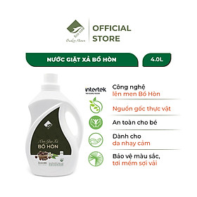 Nước Giặt Xả Hữu Cơ Bồ Hòn ECOCARE Tinh Dầu Hoa Bưởi 1L-2L-4L, Diệt Vi Khuẩn, Dịu Nhẹ Với Mọi Làn Da, Hương Thơm Mát - 4000ml