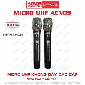 Mua Micro không dây UHF ACNOS KA04 cao cấp - Bảo hành 6 tháng (Micro rời - 1 cặp)  HÀNG CHÍNH HÃNG 