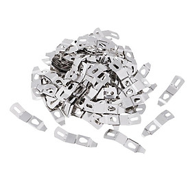 100 Pieces Picture Photo Frame Hardware Metal Spring Turn Clip Hangers Framing Fixing Tools Silver