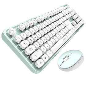 Mofii (Mofii) sweet wireless keyboard and mouse set retro steampunk computer notebook chocolate office mouse white