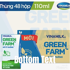 Thùng 48 hộp Sữa Tươi Tiệt Trùng Vinamilk Green Farm rất ít đường 110ml