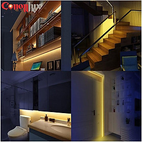 Đèn LED dây viền trang trí cảm ứng Hồng Ngoại 3000k 1,5M sử dụng trong nhà (ánh sáng Vàng) - Home and Garden