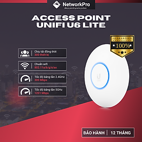 Bộ Phát WiFi UniFi U6 Lite - Tốc Độ 1.5Gbps, Chịu Tải 300 User (Không kèm nguồn)