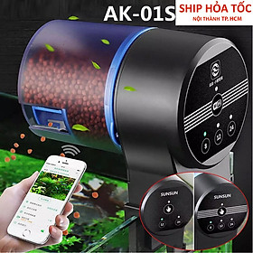 Máy cho cá ăn tự động AK-01s máy cho cá ăn thông minh