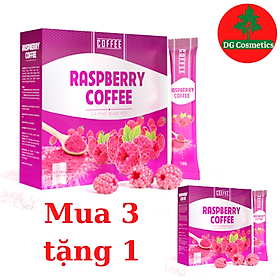 Mua   Mua 3 tặng 1  Cafe Mâm Xôi Giảm Cân Raspberry Coffee - Hộp 15 gói