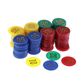 160 Quầy Tính Chip Nhựa Dấu Hỗn Hợp Màu Sắc In Mặt Giá Trị