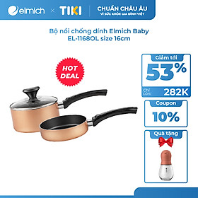 Bộ nồi chống dính Elmich Baby EL-1168OL size 16cm