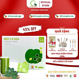 [CHÍNH HÃNG] Bột Lá Sen Sấy Lạnh Nguyên Chất  - Ngủ ngon, giảm mỡ máu, giảm cân, mát gan, mờ nám, tàn nhang, đẹp da - Hộp 45g