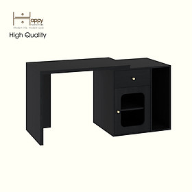 Mua HAPPY FURNITURE   Bàn làm việc 1 ngăn kéo 1 cửa kính - NOAH   BAN_161   150cm x 59cm x 75cm DxRxC