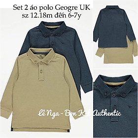 [FORM THƯỜNG] Set 2 áo polo GEOGRE size 2-3y, 4-5y