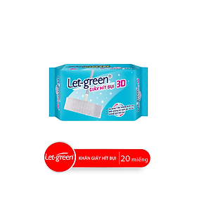 Bao Khăn Giấy Hít Bụi LET-GREEN 20 Miếng/Bao