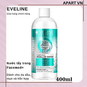 Nước tẩy trang mềm mịn da FACEMED da thường và hỗn hợp 400ml