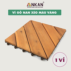Mua Tấm Lót Ban Công Loại 6 Nan Xéo Màu Vàng Nắng Thương Hiệu ANKAN Dùng Để Lót Ban Công Sân Vườn Sân Thượng Hành Lang Văn Phòng (1 Vỉ)