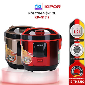 Nồi cơm điện KIPOR KP-N1512 - 1.2L - Lớp chống dính TEFLON 5 lớp lòng nồi dầy 3mm nặng 690G toả nhiệt đều cho 2-3 người ăn - Hàng chính hãng