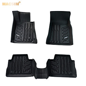 Thảm lót sàn xe ô tô BMW New 320i/330i 2019+ Nhãn hiệu Macsim chất liệu nhựa TPE đúc khuôn cao cấp - màu đen