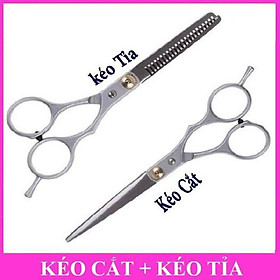 Bộ 2 kéo cắt kéo tỉa lông chó mèo