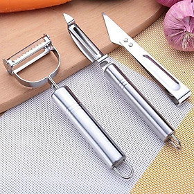Mua  KOSUYTU  Bộ 3 Dụng Cụ Nạo Gọt Rau Củ Quả Đa Năng - 2 Lưỡi  1Lưỡi  Kẹp Nhổ Lông Gà