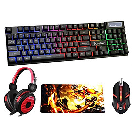 Mua Bộ Bàn Phím Chuyên Game Led Nhiều Màu  Bosston 803 Và Chuột R8 1602+ Tặng Kèm Tai nghe YL Và Lót Chuột Hình Game ( giao ngẫu nhiên) - HÀNG CHÍNH HÃNG