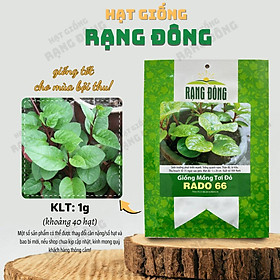 Mua Hạt giống Mồng Tơi Đỏ Rado 66 (1g~40 hạt) dễ trồng  ít sâu bệnh  chịu nhiệt tốt  trồng quanh năm - Hạt giống Rạng Đông