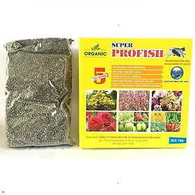 Phân đạm cá, humic dạng viên EV13 Super Profish gói 1kg tốt cho mai, lan